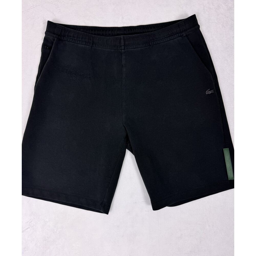 Lacoste Sport Fleece Shorts Black Mens Athletic Crocodile Logo Casual XL